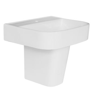 HCG  CEZANNE II LF95S WALL HUNG BASIN WITH SHORT PEDESTAL
